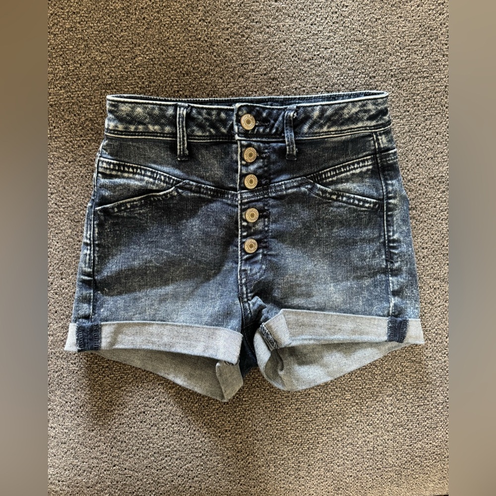 AE High Rise Blue Jean Short Size 0